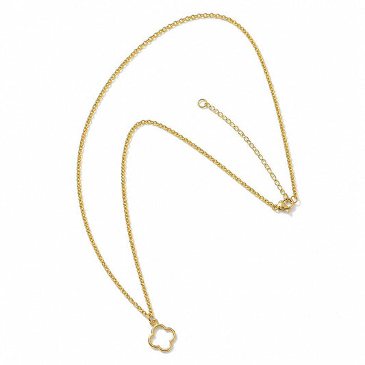 Collar Trébol Madreperla con cadena extensora