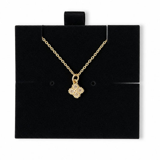 Collar Trébol Mini Circonias