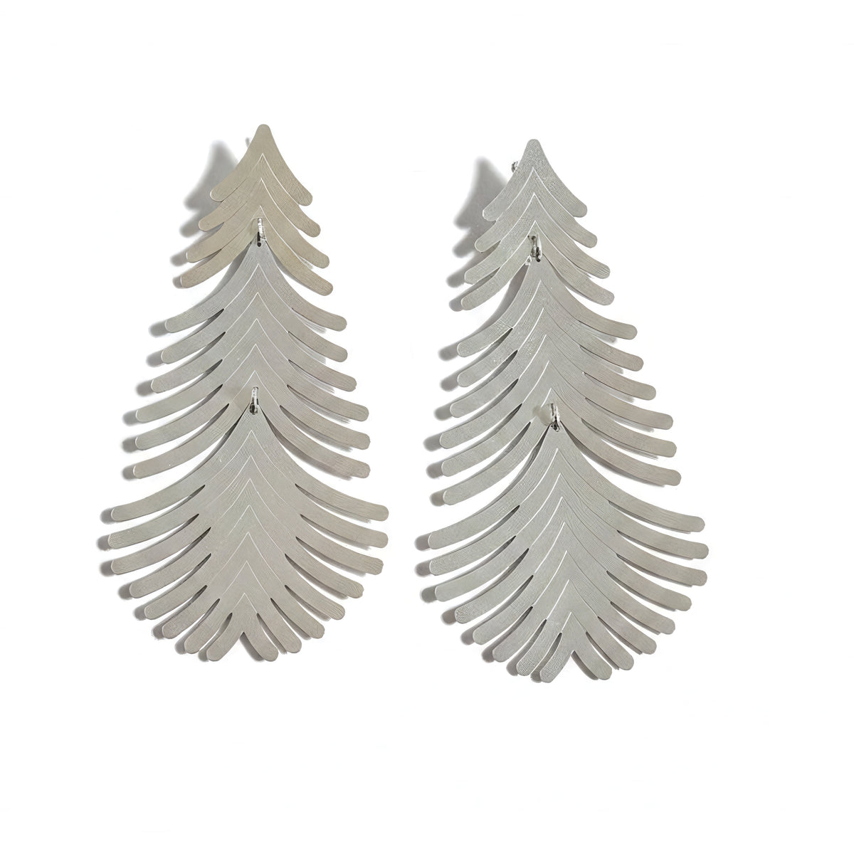 Aros Pluma Grande – Baño de Plata