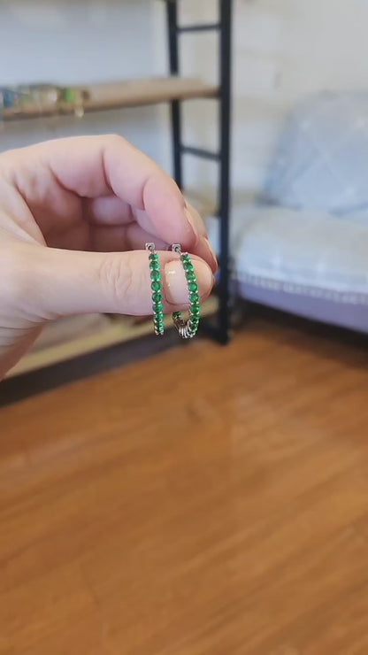 Argollas Sin Fin 3cm Verdes
