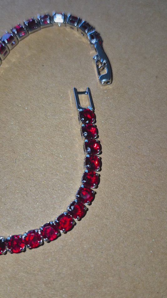 צמיד טניס 4 מ"מ אדום