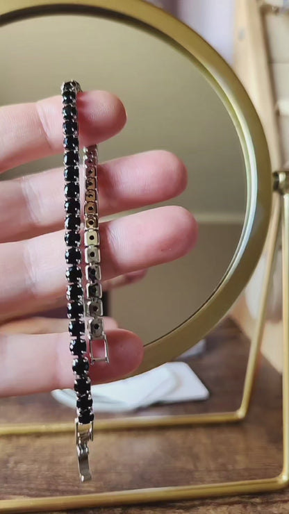 Pulsera Tennis 4mm Negro