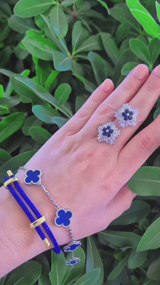 Pulsera Ajustable de Alambre Azul
