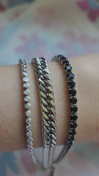 Pulsera Tennis Bezel 3mm