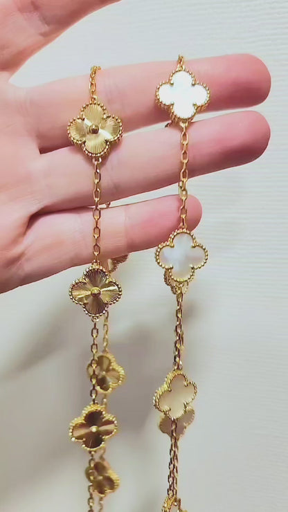 Collar Clovers Laser Trébol Dorado