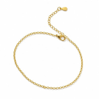 Pulsera Cadena Rolo – Baño de Oro 18k