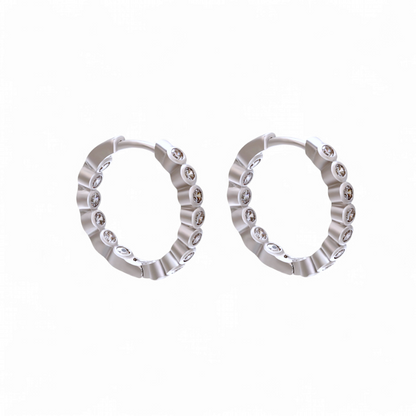 Argollas Circones Bisel Chicas (2 colores)