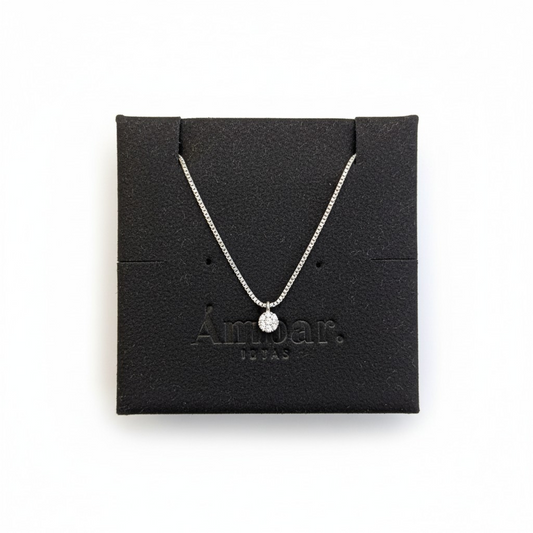 Collar Punto de Luz Cluster Baño de Rodio