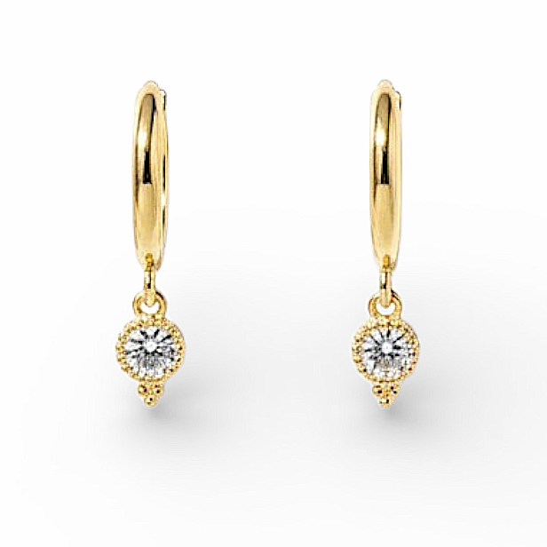 Argollas Mini Drop Circonitas