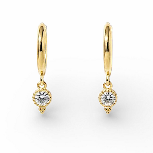 Argollas Mini Drop Circonitas