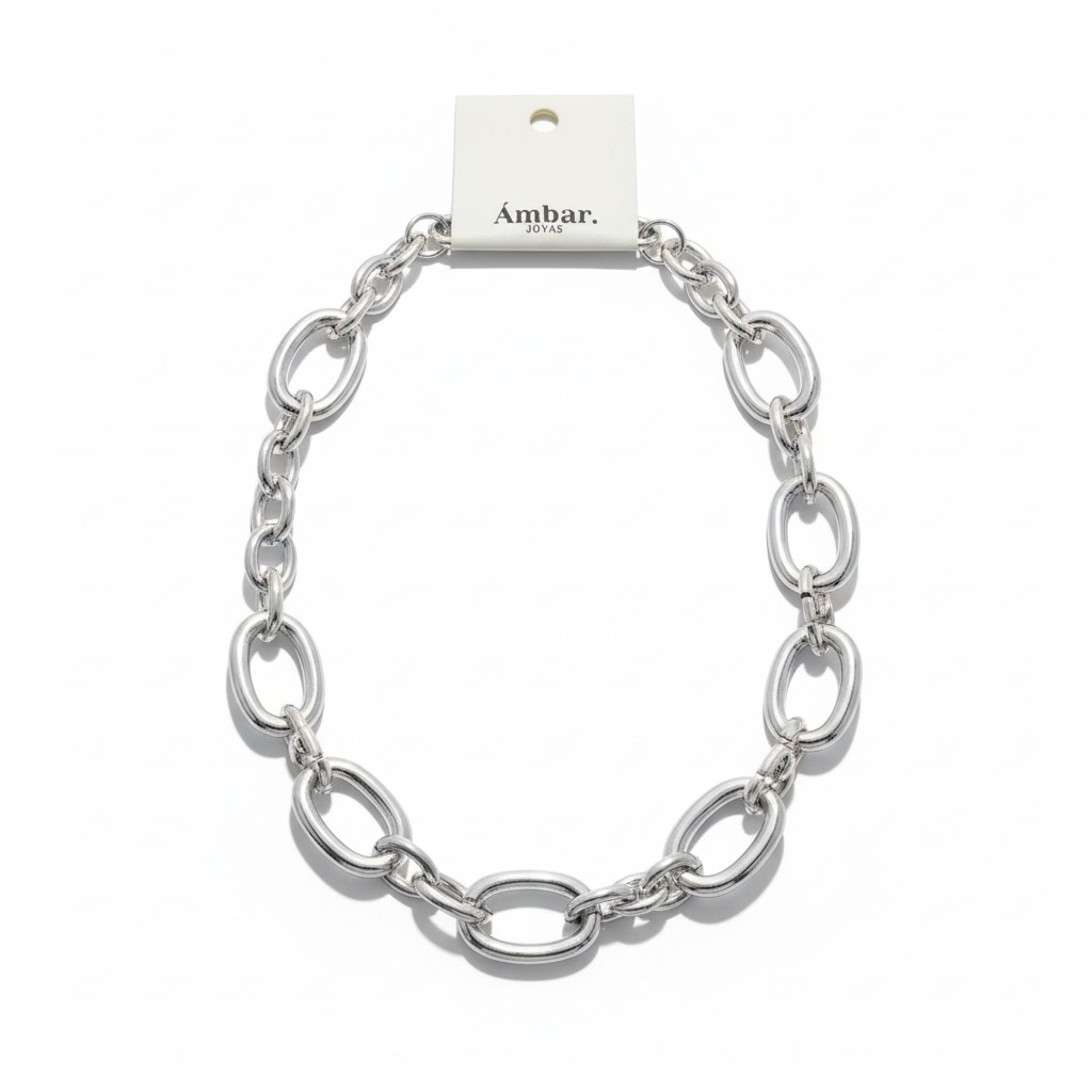 Collar Eslabones Grandes - Rodio