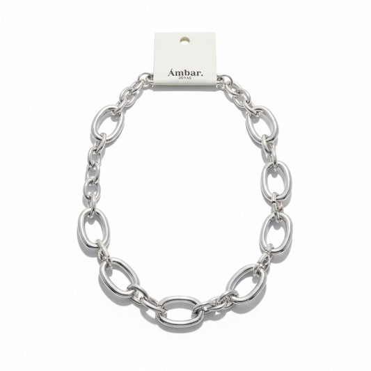 Collar Eslabones Grandes - Rodio