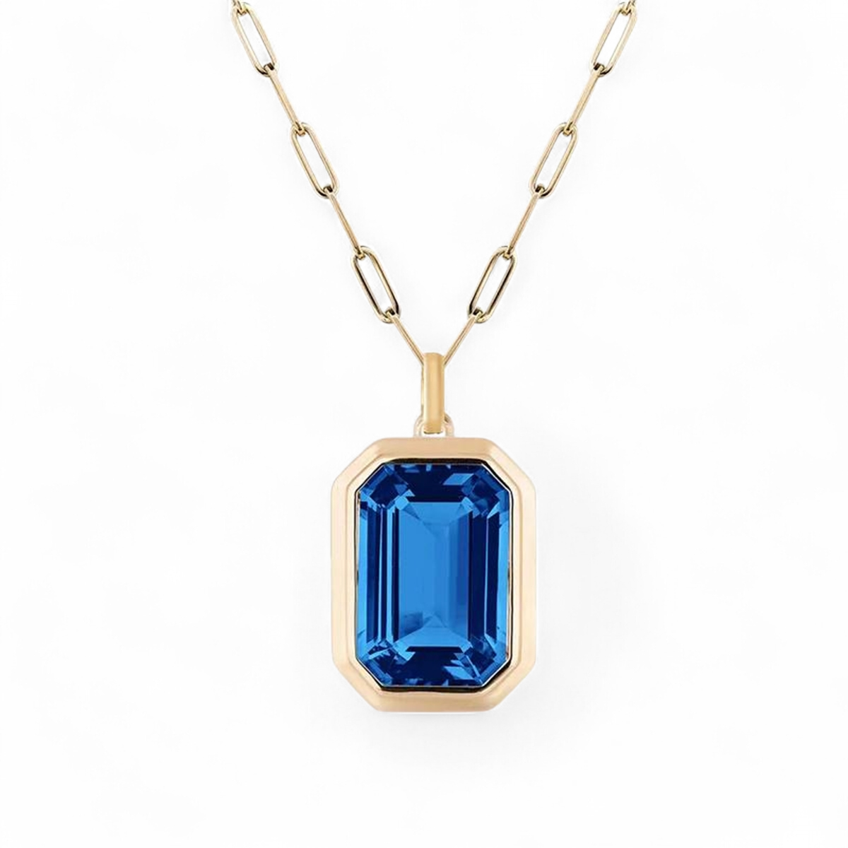 Cadena Gosh Azul - Baňo Oro 18k