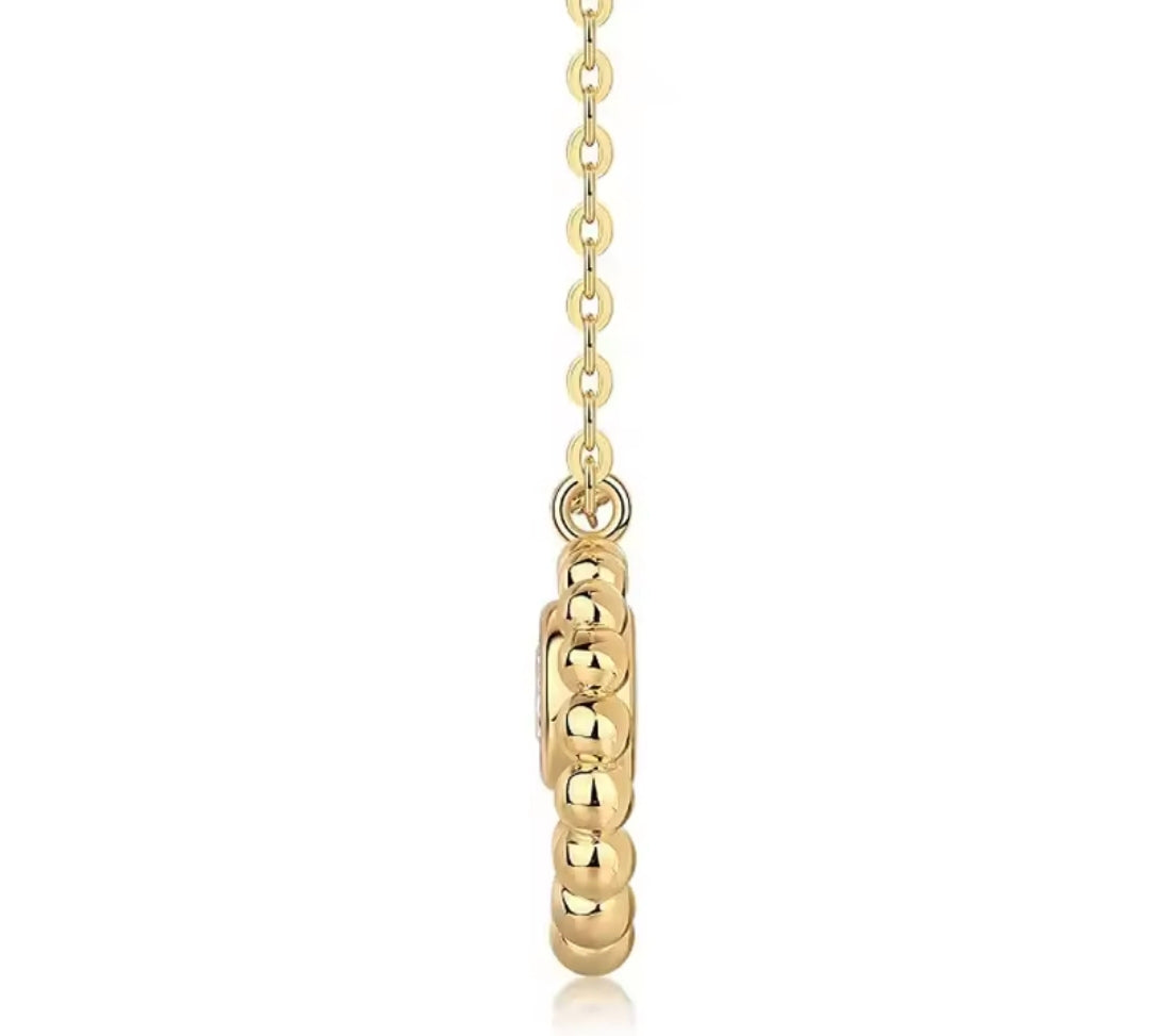 Cadena Halo Moissanita Plata 925