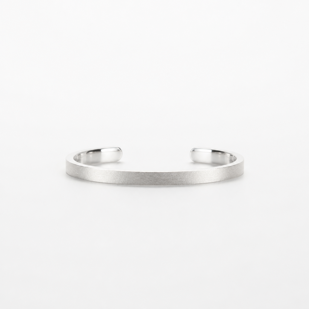 Esclava Lisa Satinada Ajustable - Baño de Plata