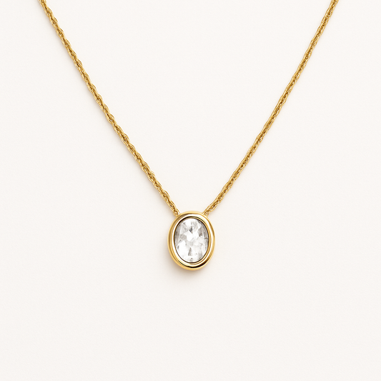 Collar Punto de Luz Ovalado Bisel
