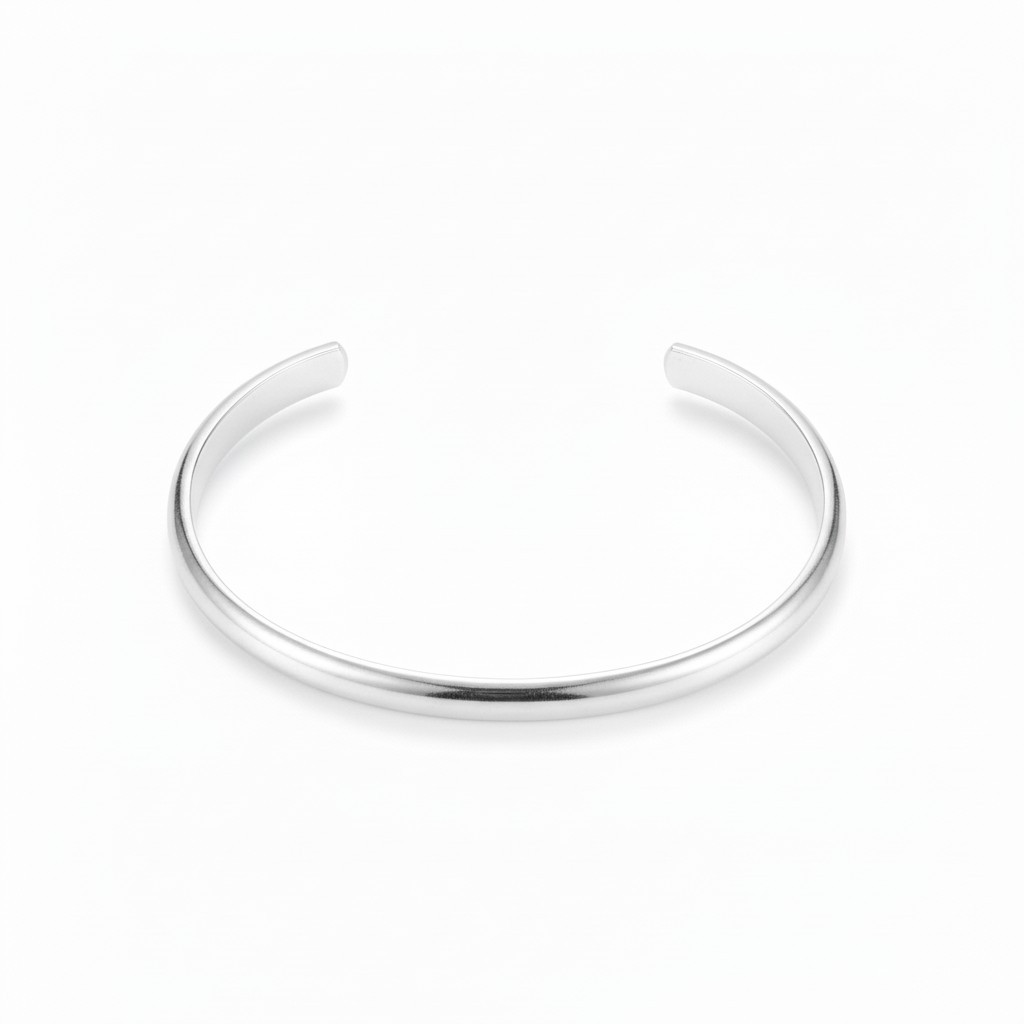 Pulsera Esclava Minimalista Lisa - Baño de Plata 925