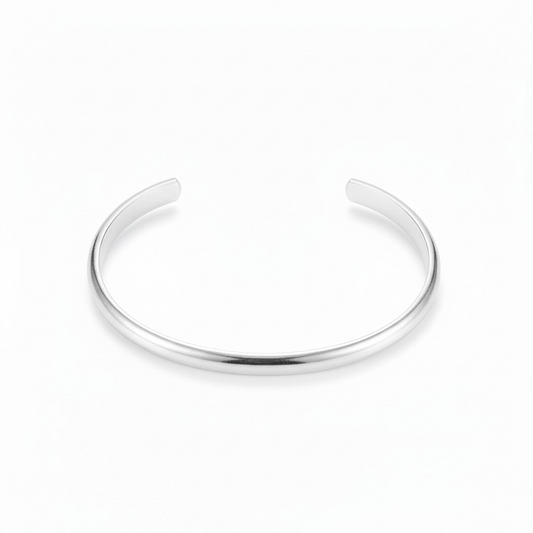 Pulsera Esclava Minimalista Lisa - Baño de Plata 925