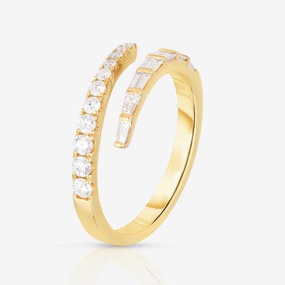 Anillo Ajustable Mix Circones Plata 925 - Oro 18k