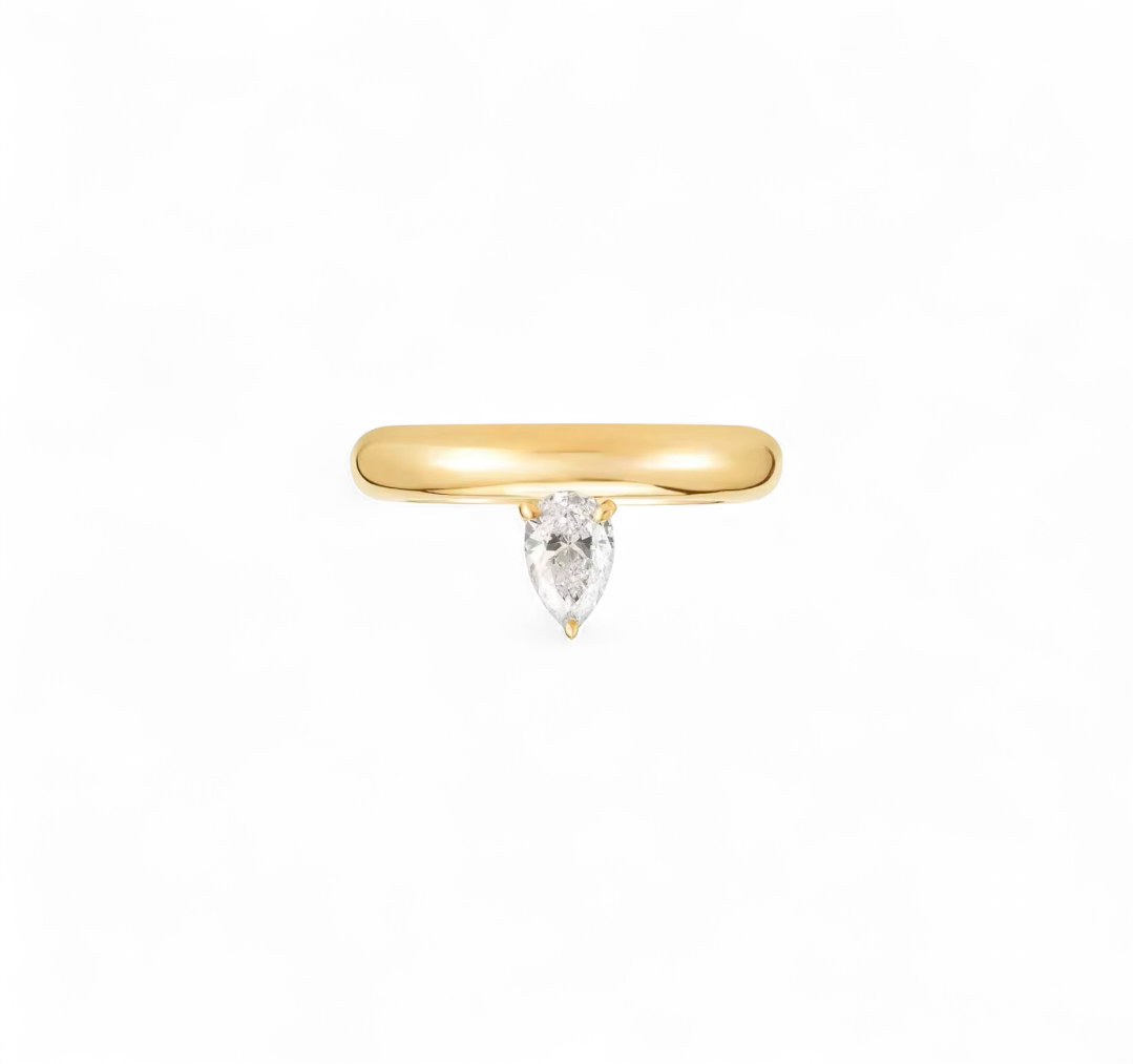 Anillo Gota Minimal - Baňo Oro 18k