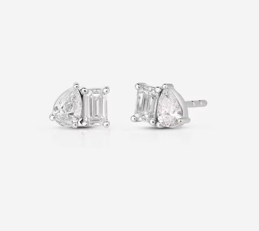 Aros Toi et Moi Plata 925 - Rodio