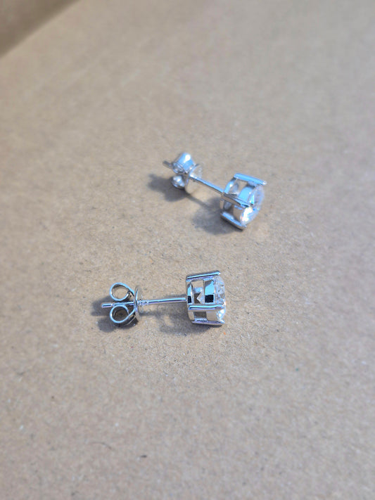 Aros Studs Moissanitas 1.0ct - Plata 925