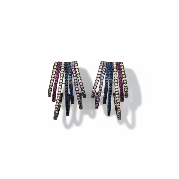 Aros Multicolor Negro