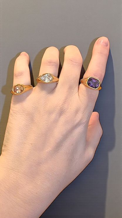 Anillo Circonita Amatista