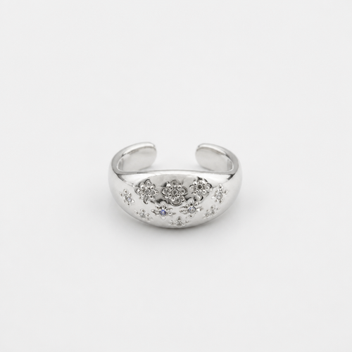 Anillo Ajustable Domo Celestial – Baño de Plata