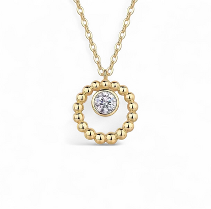 Cadena Halo Moissanita Plata 925