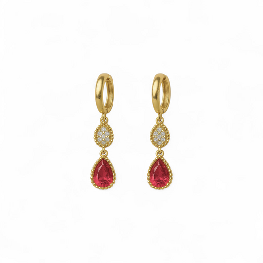 Argollas Huggies con Gota Roja