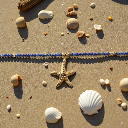 Collar Piedras Naturales Azules - Estrella de Mar