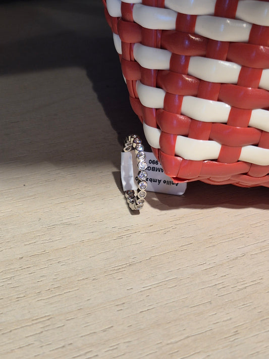 Anillo Cintillo Bezel Eternity – Baño de Rodio