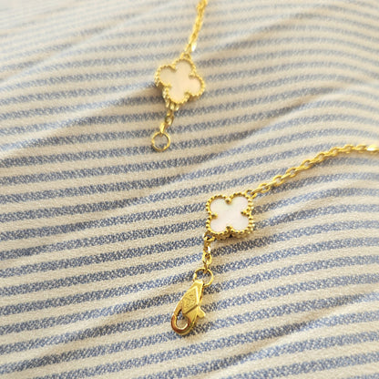Pulsera Sweet Clover Nacar Trébol - Plata 925 Baňo - Oro 18k