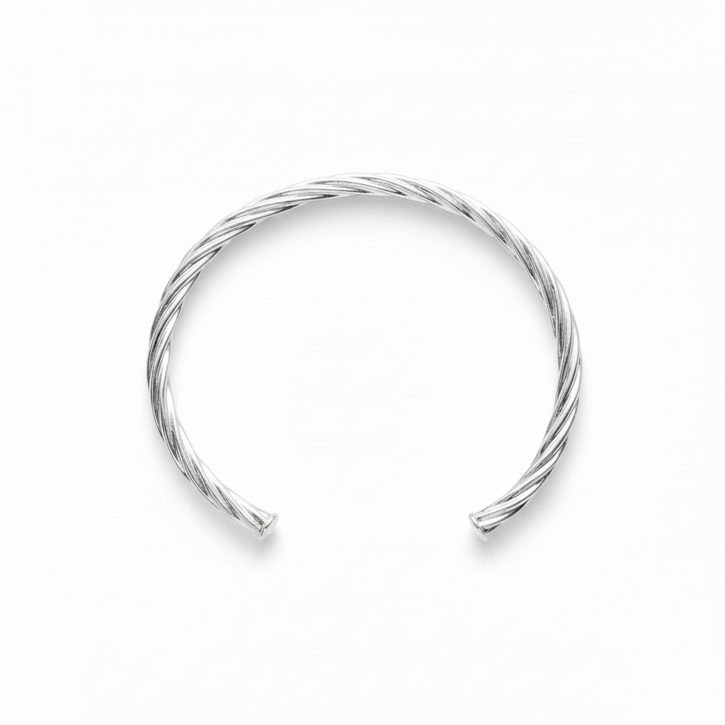 Pulsera Esclava Twist con Baño de Plata 925