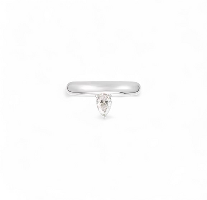 Anillo Gota Minimal - Rodio