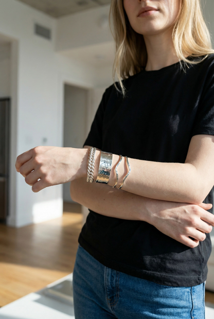 Esclava Doble Abierta - Baño de Plata