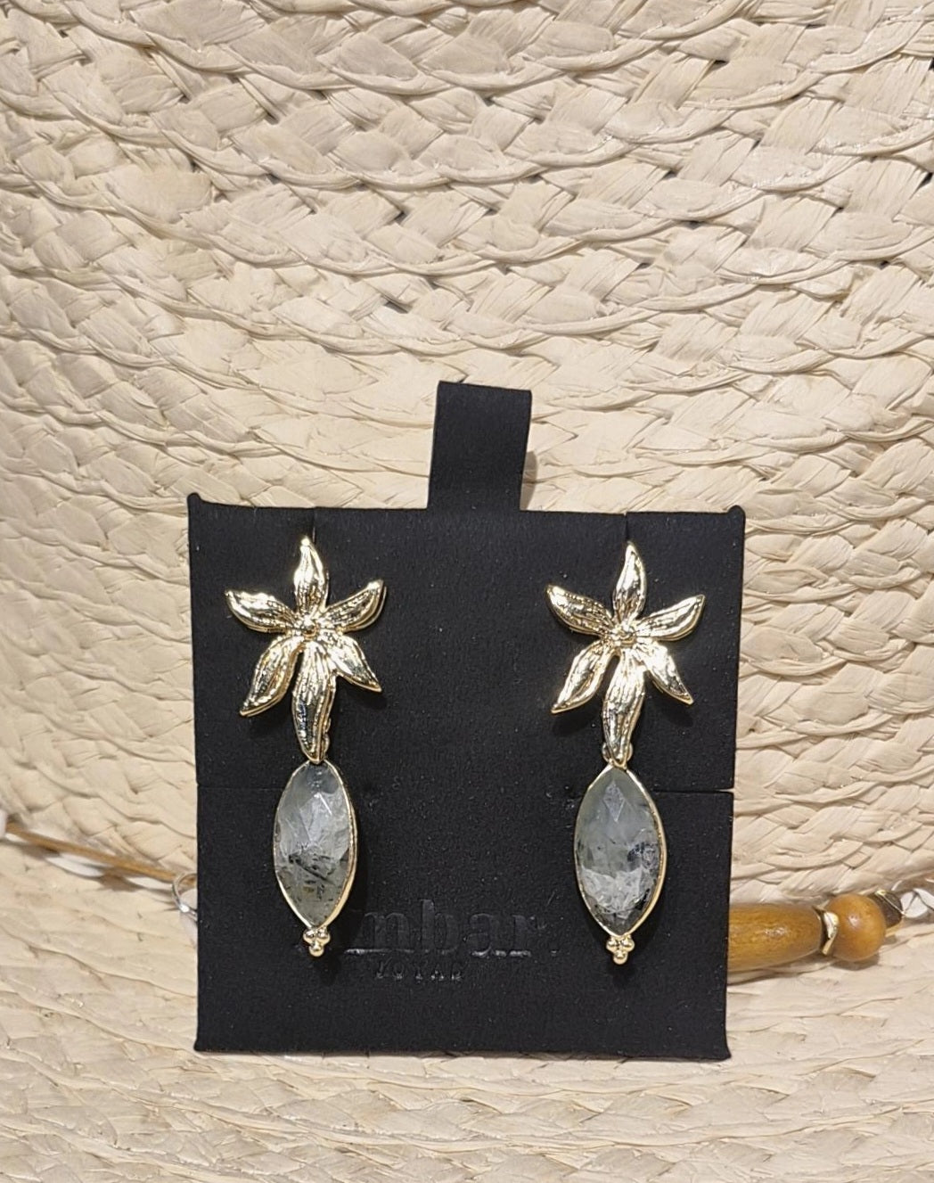 Aros Flor con Piedra