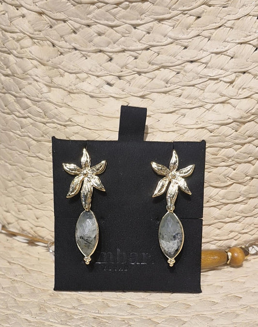 Aros Flor con Piedra