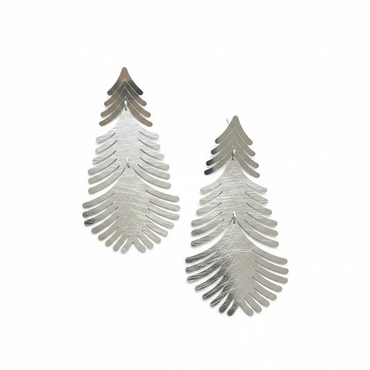 Aros Plumas Calada – Baño de Plata