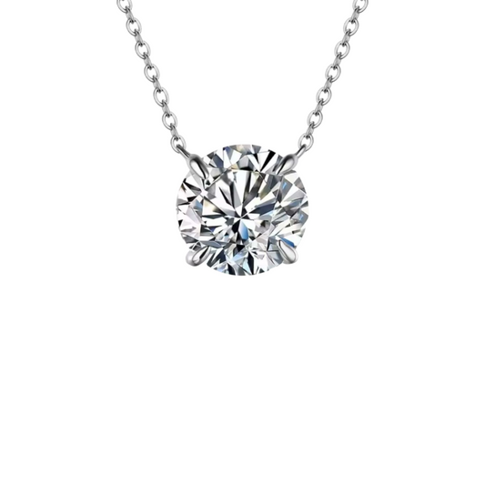 Cadena Punto de Luz Moissanita 1ct. - Plata 925