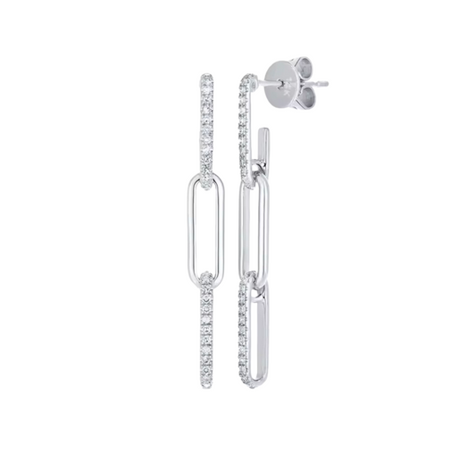 Aros Paper Clip Circones - Plata 925
