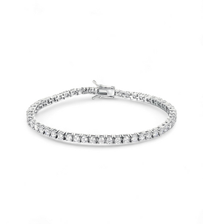 PULSERA TENNIS 3MM PLATEADO - Ámbar Joyas
