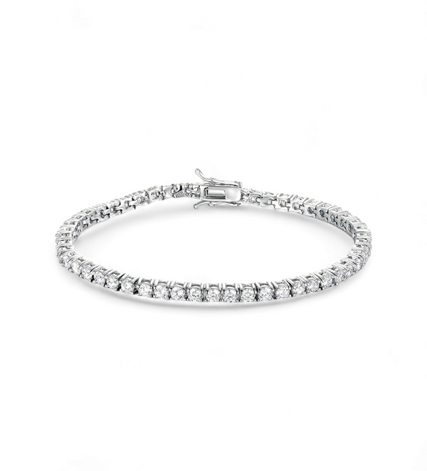 Pulsera Tennis 3mm Circones – Baño de Rodio