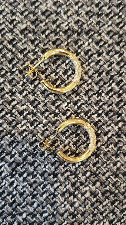 Argollas Half Circones 2.5cm