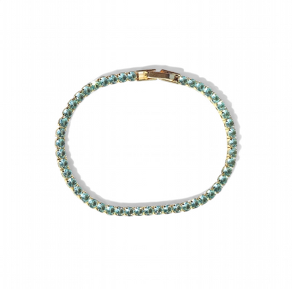 Pulsera Tennis Celeste 3mm