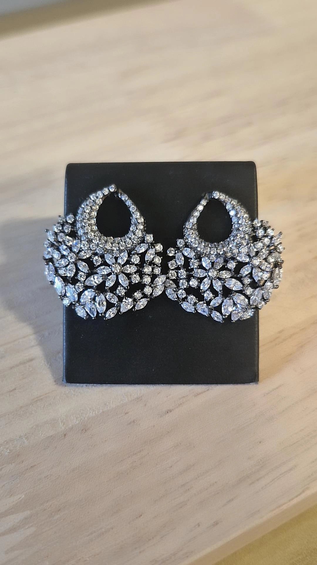 Aros Encaje Fiesta - Negro