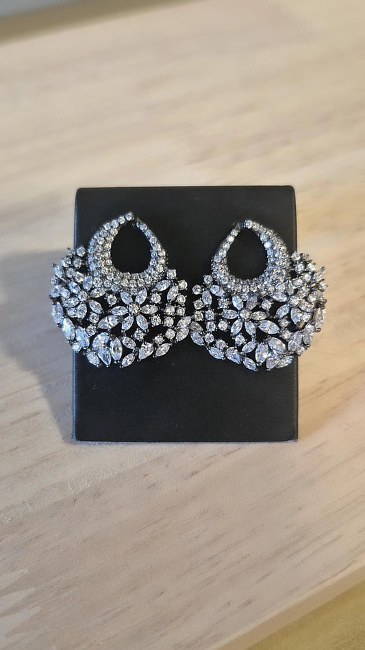 Aros Encaje Fiesta - Negro