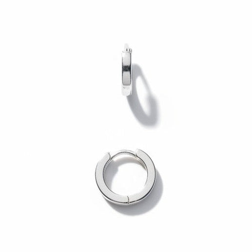 Aros Huggie Fina Lisa - Baño de Plata