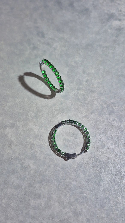 Argollas Sin Fin 3cm Verdes